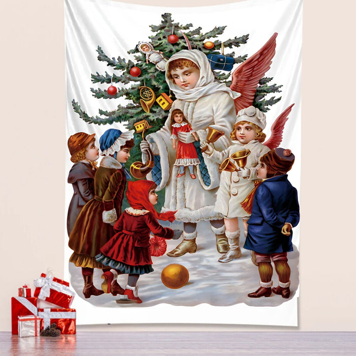 Anyhouz Tapestry Guardian Angel Christmas Bohemian Wall Art Home Decoration