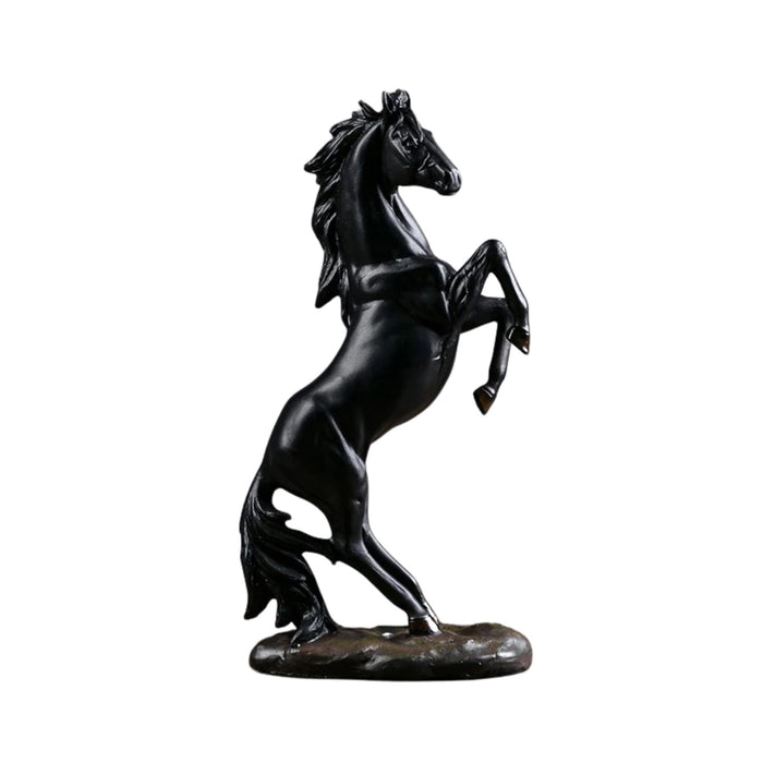 Anyhouz Home Figurines Black Horse Statue Christmas Decor