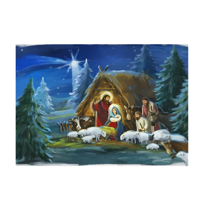 Anyhouz Tapestry Christmas Tree Nativity Bohemian Wall Art Home Decoration