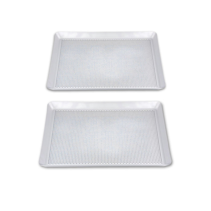 Anygleam Baking Tray 2Pcs Rectangular Perforated Oven Pastry Sheet Pan With Hole