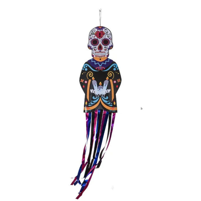 Anyhouz Halloween Skeleton Hanging Decoration with Colorful Tassels