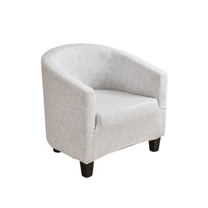 Anyhouz Chair Cover Light Gray Plain Dust Proof Tub Slipcover Home Decor