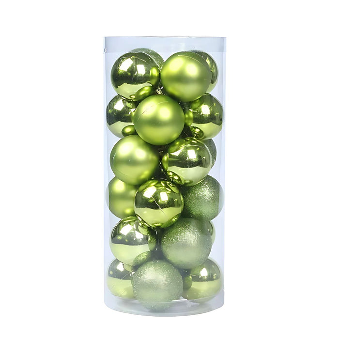 Anyhhouz Christmas Balls Metal Green Shiny Hanging Décor Ornaments