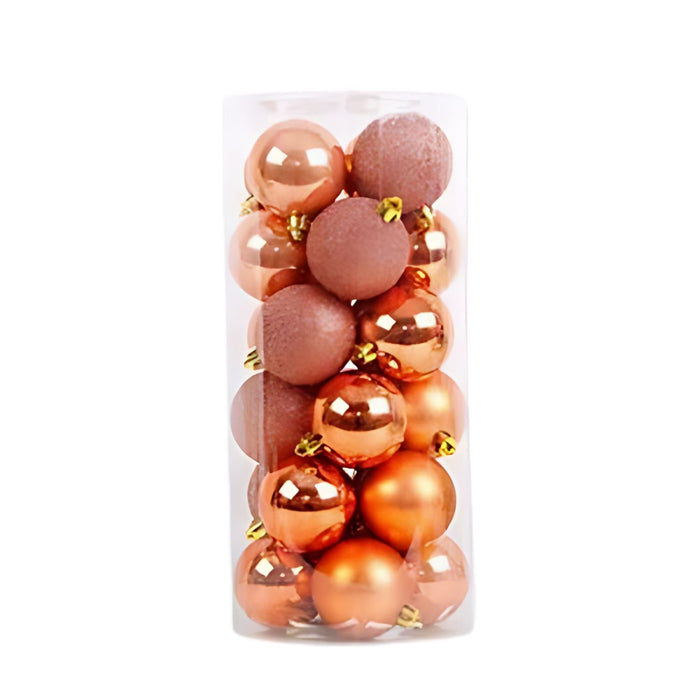 Anyhhouz Christmas Balls Orange Shiny Hanging Décor Ornaments