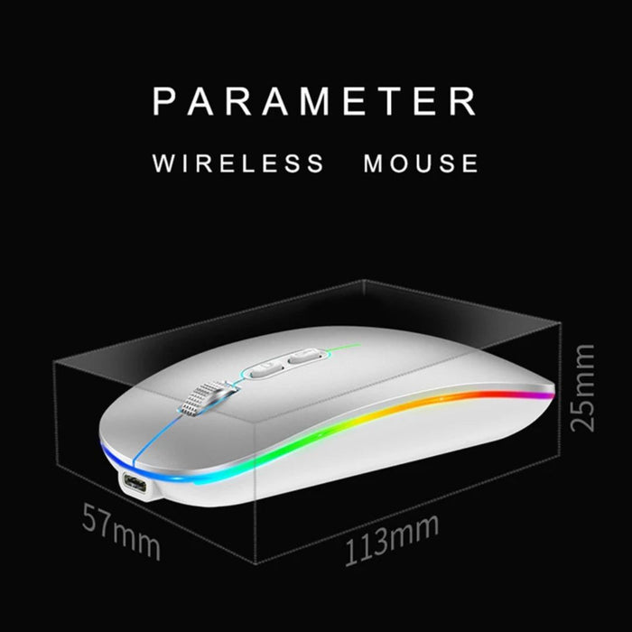 Anymob Mouse Wireless Bluetooth Dual Mode Type C Rechargeable Silent Backlight