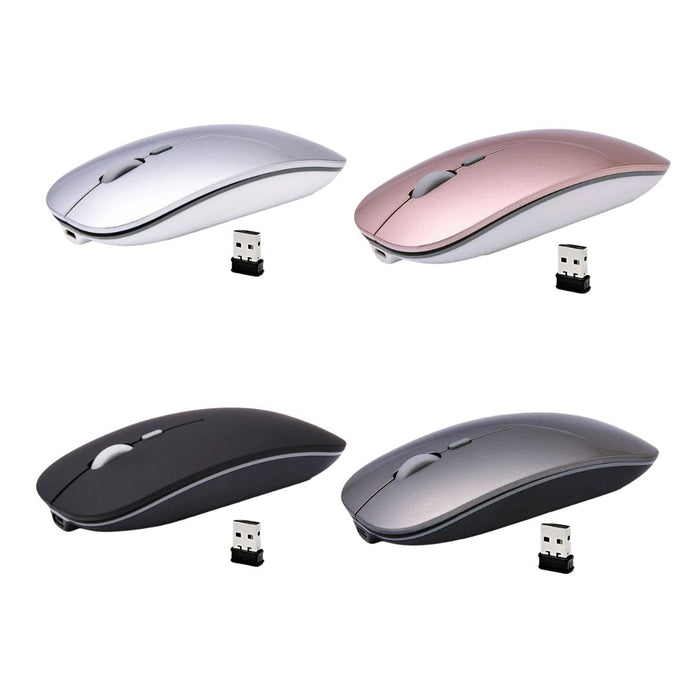 Anymob Mouse Rechargeable Wireless Silent Ultra Thin USB 2.4G Optical