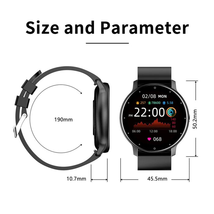 Anyco Smartwatch ZL02D Waterproof Touch Screen Fitness Tracker Wristwatch