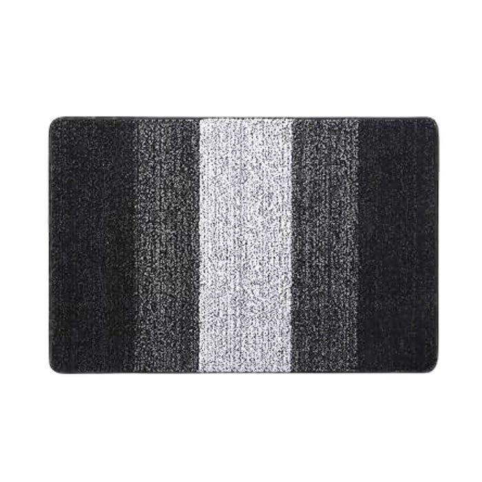 Anyhouz Doormat Black Stripe Non Slip Dirt Resistant Mat For Kitchen And Bathroom