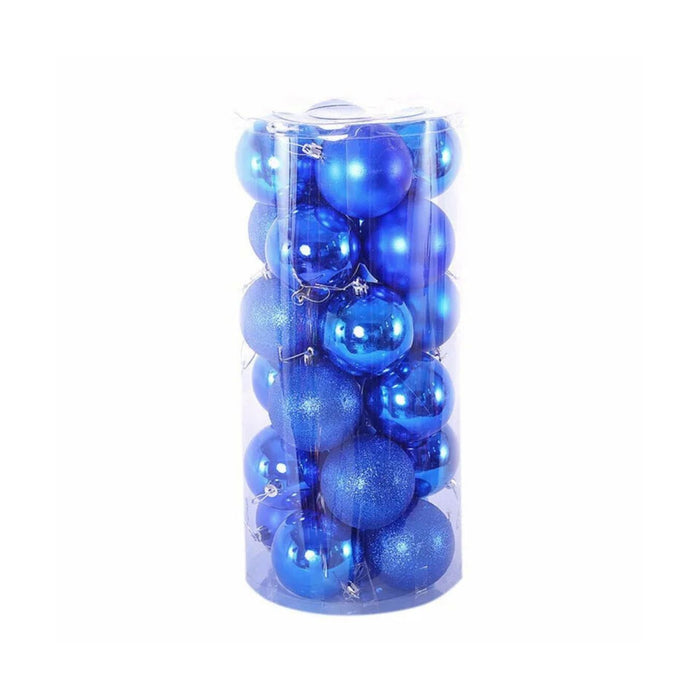 Anyhhouz Christmas Balls Blue Shiny Hanging Décor Ornaments