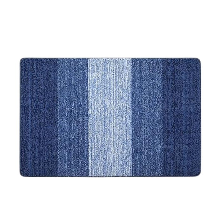 Anyhouz Doormat Navy Blue Stripe Non Slip Dirt Resistant Mat For Kitchen And Bathroom