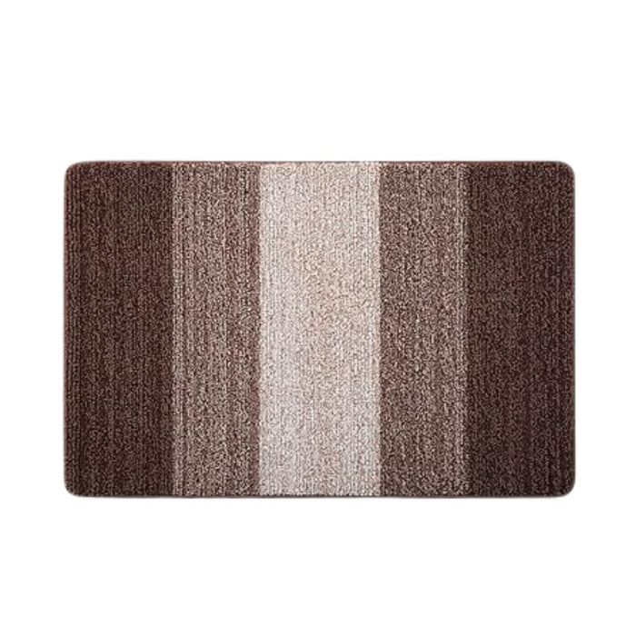 Anyhouz Doormat Brown Stripe Non Slip Dirt Resistant Mat For Kitchen And Bathroom