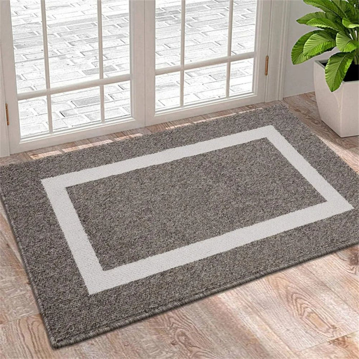 Anyhouz Doormat Brown Non Slip Dirt Resistant Mat For Kitchen And Bathroom