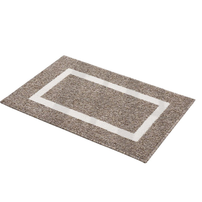 Anyhouz Doormat Brown Non Slip Dirt Resistant Mat For Kitchen And Bathroom