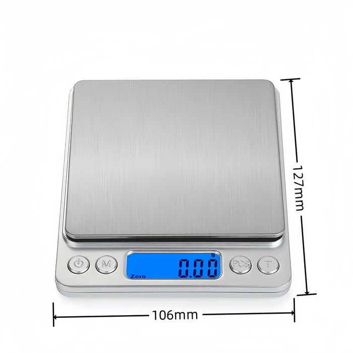 Anygleam Silver Electronic Food Weighing Scale 2Kg Accurate Measure Portable Digital Display