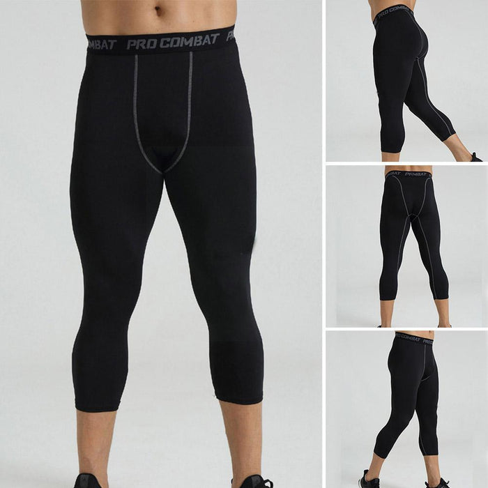 Anymens Fitness Leggings white Quick Drying Tights Running Compression Sports Wear Workout Bottoms Trousers Jogging Yoga Pants For Men