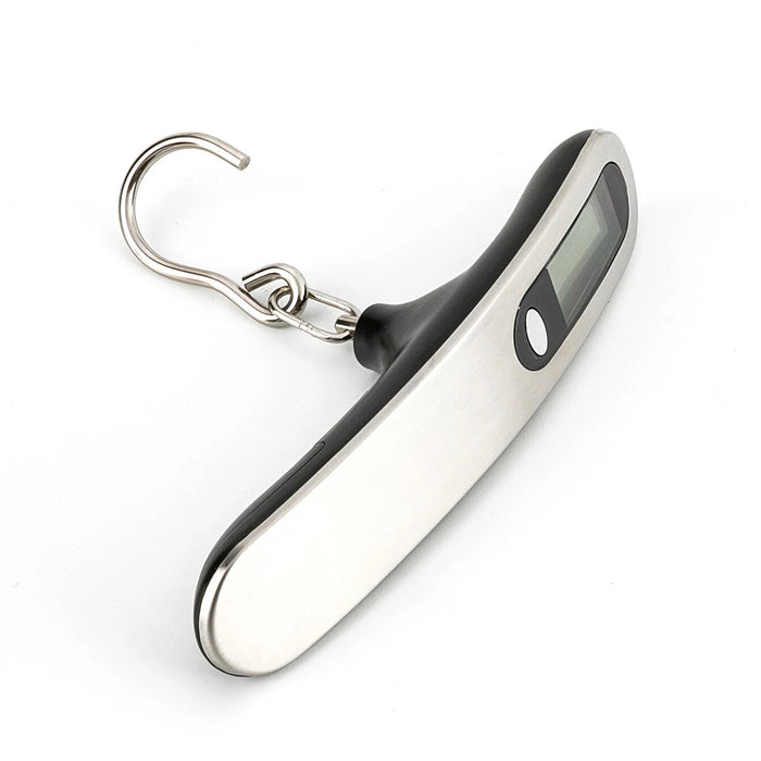 Anygleam Silver Black Travel Luggage Weighing Scale With Hook 50Kg Accurate Measure Electronic Portable Digital Display