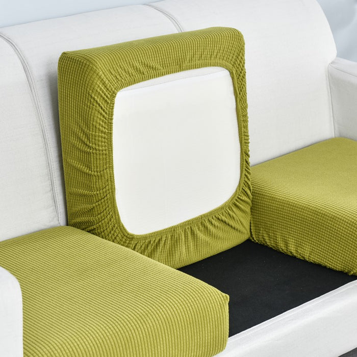 Anyhouz Sofa Cover Green Polyester Thick Stretchable Cushion For Living Room 1Pc Back Cushion