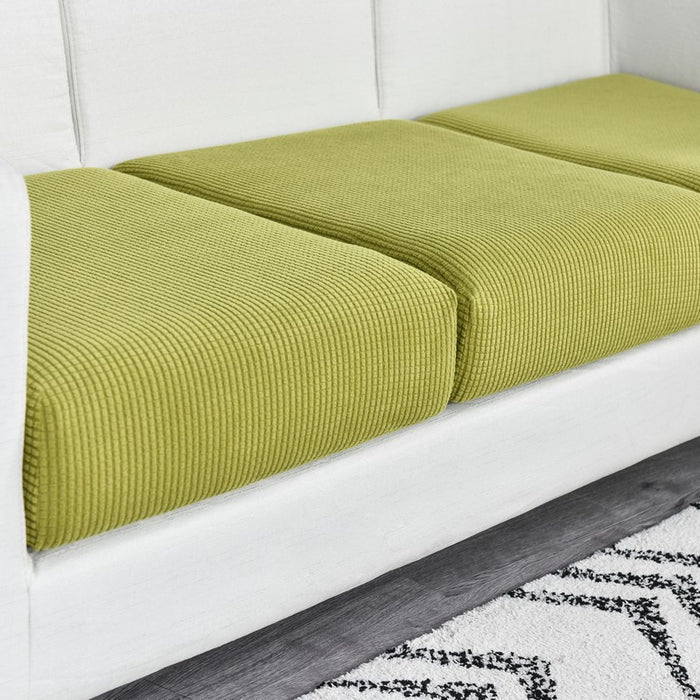 Anyhouz Sofa Cover Green Polyester Thick Stretchable Cushion For Living Room 1Pc Back Cushion