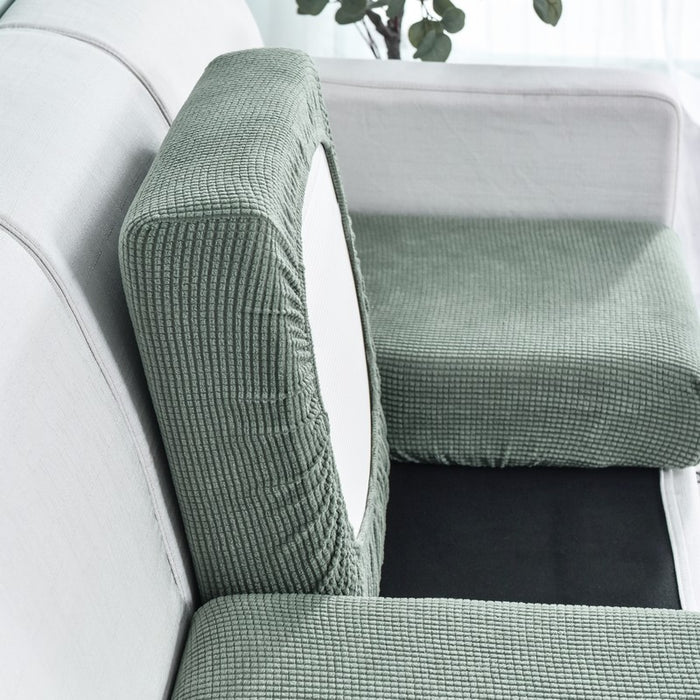 Anyhouz Sofa Cover Cypress Green Polyester Thick Stretchable Cushion For Living Room 1Pc Back Cushion