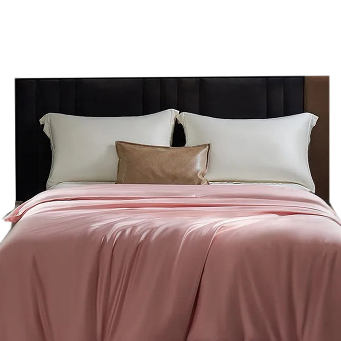 Anyhouz Duvet Cover Pink Premium Soft Mulberry Silk Blanket Comforter 4000G