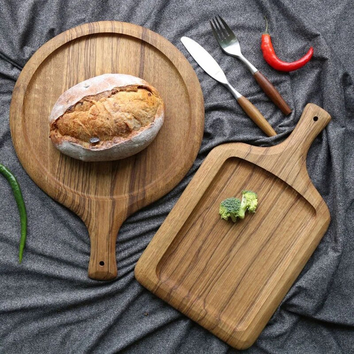 Anygleam Natural Wood Round Wood Cutting Board Food Kitchen Tableware