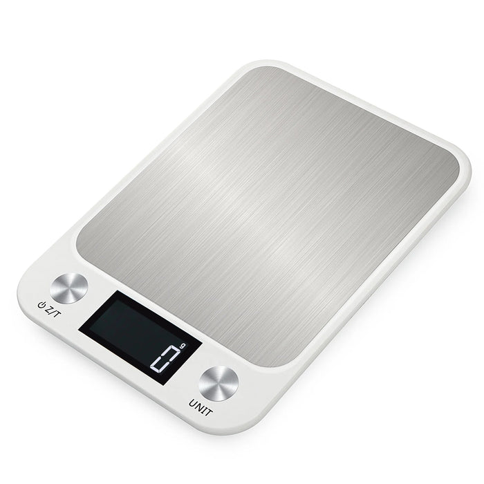 Anygleam White Stainless Kitchen Scale 5Kg Accurate Measure Electronic Portable Digital Display