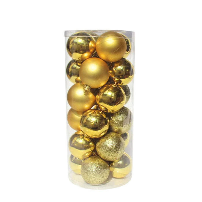 Anyhhouz Christmas Balls Gold Shiny Hanging Décor Ornaments