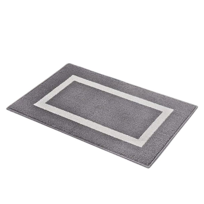 Anyhouz Doormat Grey Non Slip Dirt Resistant Mat For Kitchen And Bathroom