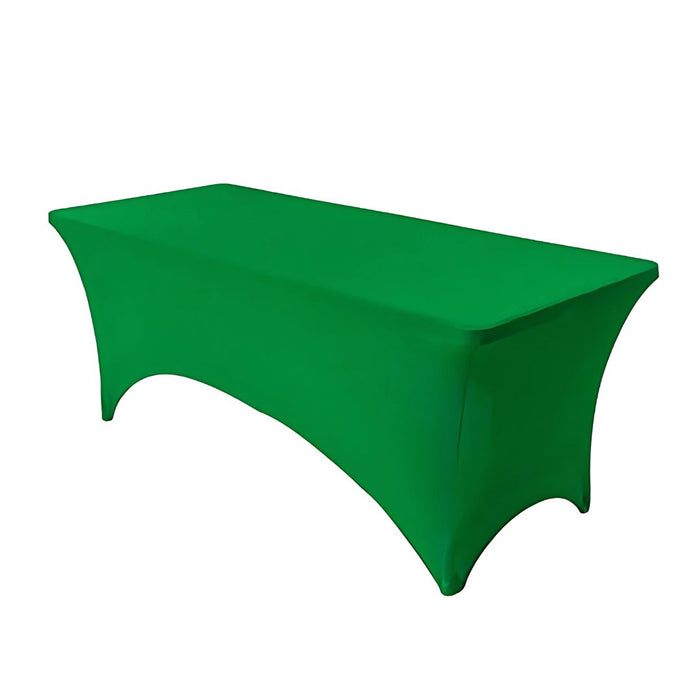 Anyhouz Tablecloth Green Stretch Spandex Rectangle Fitted Table Cover Home Party Decoration