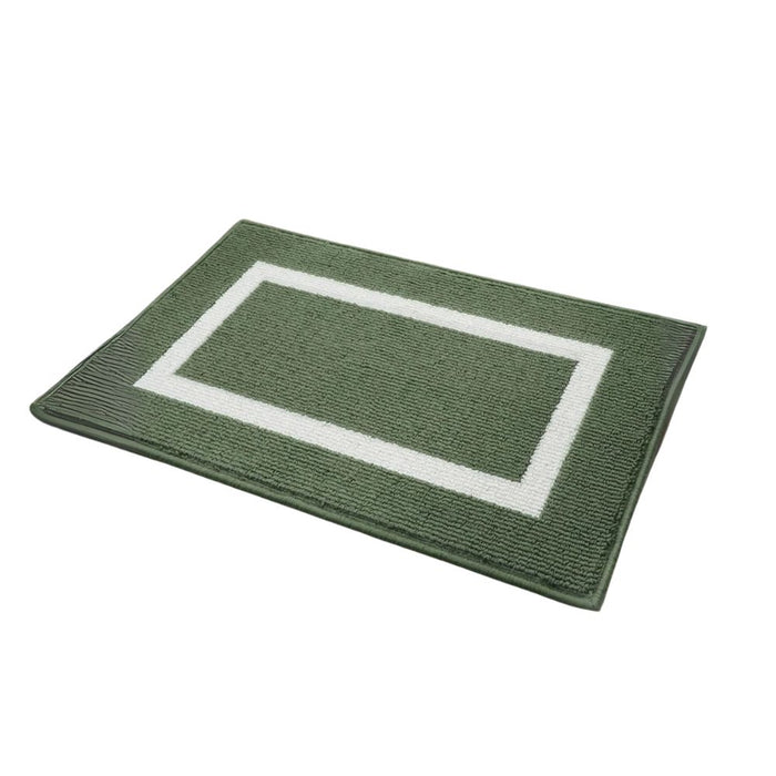 Anyhouz Doormat Green Non Slip Dirt Resistant Mat For Kitchen And Bathroom