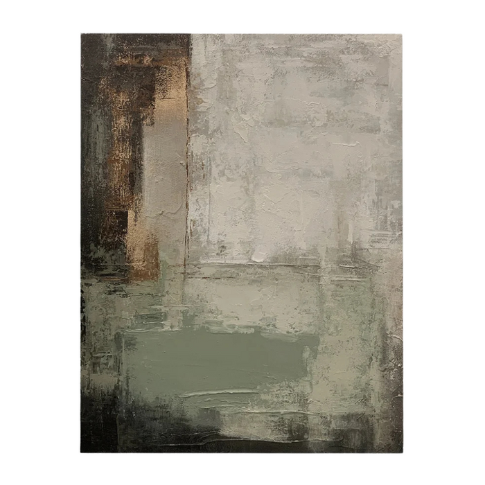 Anyhouz Canvas Art Hand Painted Grey Abstract Cityscape Minimalism Contemporary Wall Decor