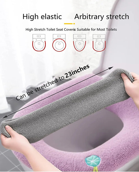 Anyhouz Toilet Seat B Pink Washable Soft Mat Pad Cushion O-shape Seat Bidet Toilet Cover Accessories