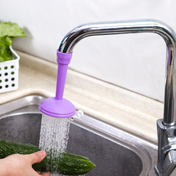 Anyhouz Water Tap Extension Swivel Long Purple High Elastic Sink Kitchen Bathroom Accessories Faucet Water Extender