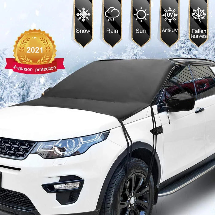 Anypack Car Front Windshield Cover Sun Shade Snow Car Cover Sunshield Dust Waterproof Protection Outdoor Exterior Protector