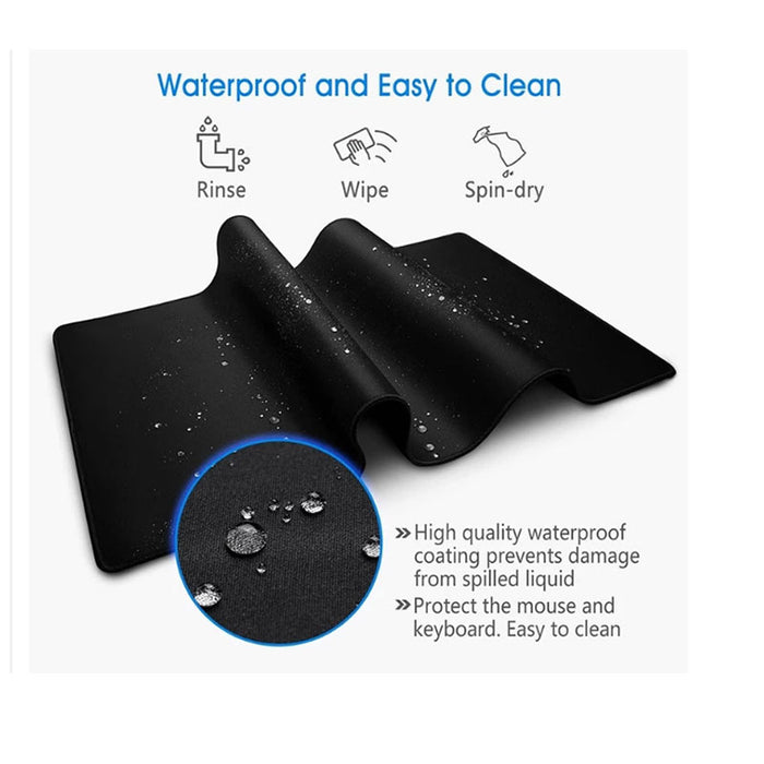 Anymob Mouse Pad Metal Black 1000X550X3MM Minimalist Desk Gaming Laptop Desk Pad