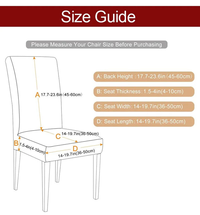 Anyhouz Chair Cover Cyan Velvet Plush Stretch Chair Slipcover Elastic Spandex Chair Cover for Dining Room Kitchen Wedding Banquet Hotel