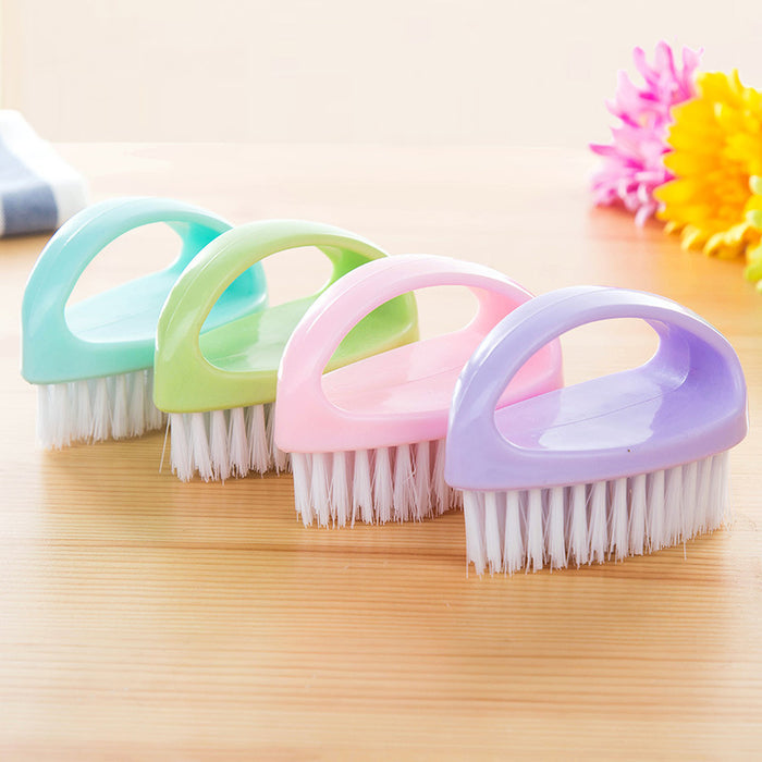 Anyhouz Laundry Brush Purple Multi-Functional Cleaning Washing Flexible Scrub for Bathroom or Kitchen