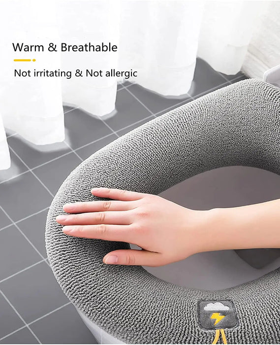 Anyhouz Toilet Seat A Yellow Washable Soft Mat Pad Cushion O-shape Seat Bidet Toilet Cover Accessories