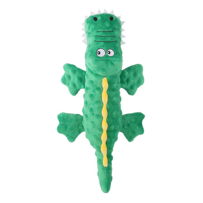 Anywags Pet Toys Plush Crocodile Squeaky Teething Chews For Puppies