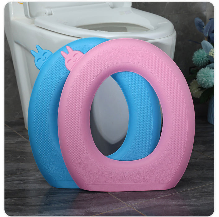 Anyhouz Toilet Seat Cover Green Washable Mat Pad Cushion O-shape Toilet Seat Toilet  Accessories