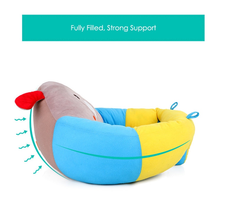 Anykidz Sofa Chair Puppy Design With Cotton Filling Portable Support Seat Sitting Cushion Bean Bag