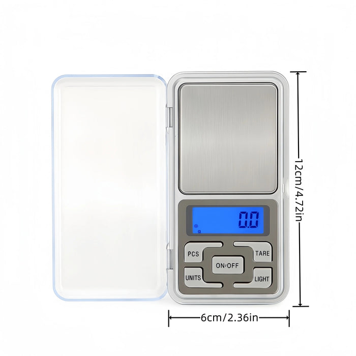 Anygleam Silver Mini Electronic Jewelry Scale 500G Accurate Measure Digital Display