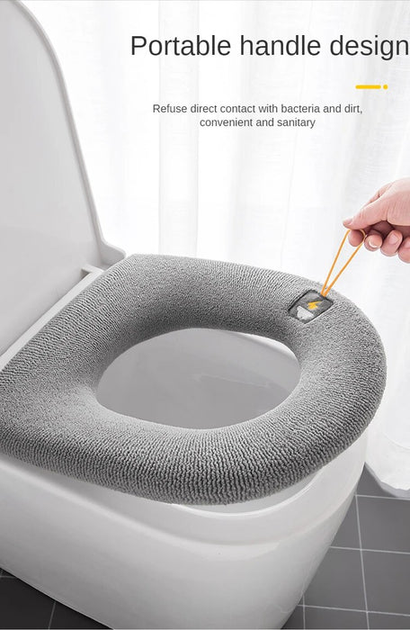 Anyhouz Toilet Seat B Green Washable Soft Mat Pad Cushion O-shape Seat Bidet Toilet Cover Accessories