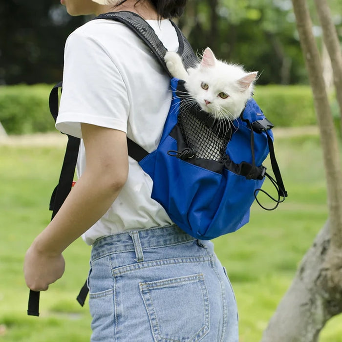 Anywags Pet Carrier Small Red Travel Riding Driving Pet Backpack for Medium to Large Dogs with Pockets for Pet Supplies