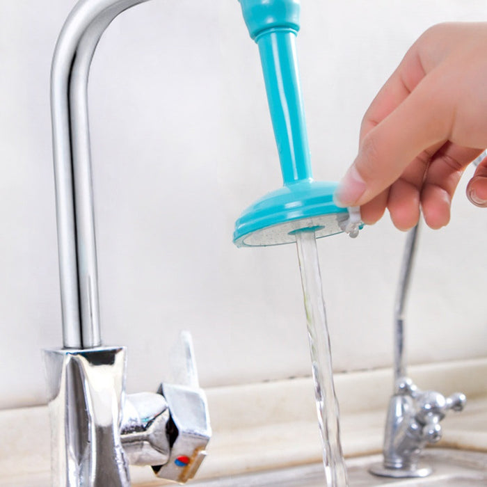 Anyhouz Water Tap Extension Swivel Long Blue High Elastic Sink Kitchen Bathroom Accessories Faucet Water Extender