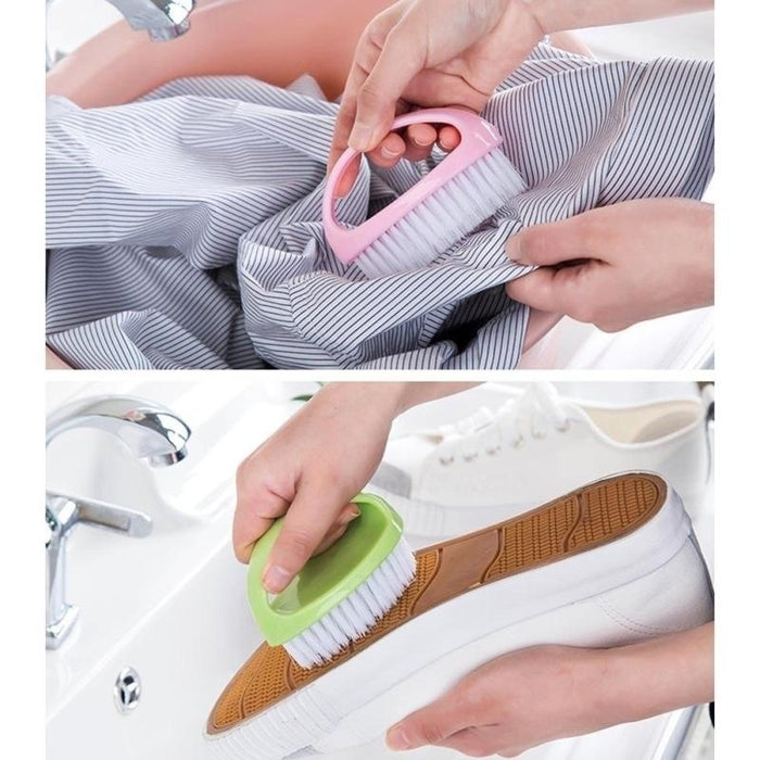 Anyhouz Laundry Brush Green Multi-Functional Cleaning Washing Flexible Scrub for Bathroom or Kitchen