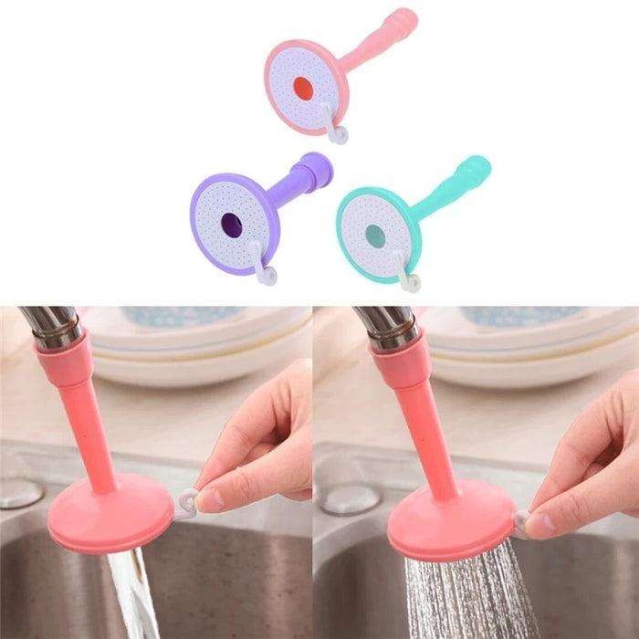 Anyhouz Water Tap Extension Swivel Long Purple High Elastic Sink Kitchen Bathroom Accessories Faucet Water Extender