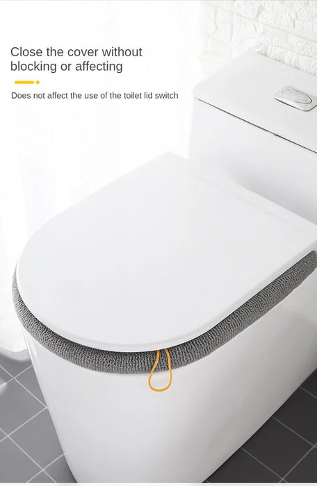 Anyhouz Toilet Seat A Yellow Washable Soft Mat Pad Cushion O-shape Seat Bidet Toilet Cover Accessories