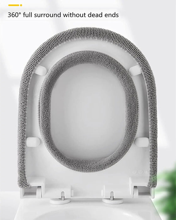 Anyhouz Toilet Seat A Gray Washable Soft Mat Pad Cushion O-shape Seat Bidet Toilet Cover Accessories