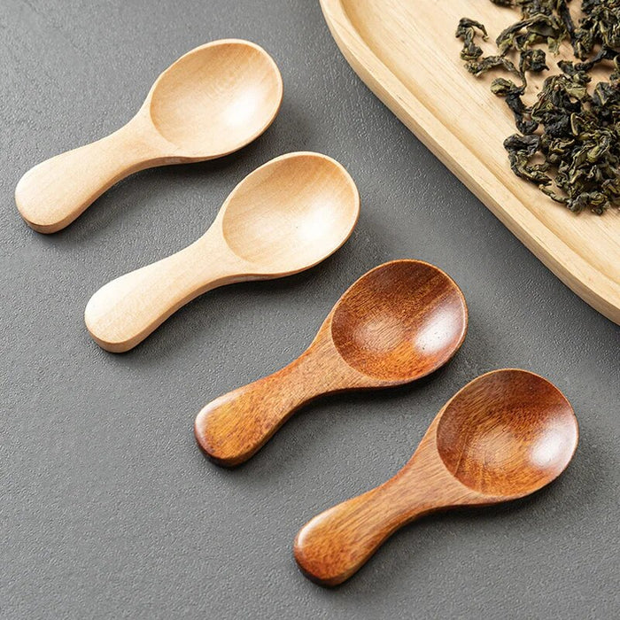 Anygleam Natural Wood 10 pcs Wooden Kitchen Spoon Kitchen Tableware